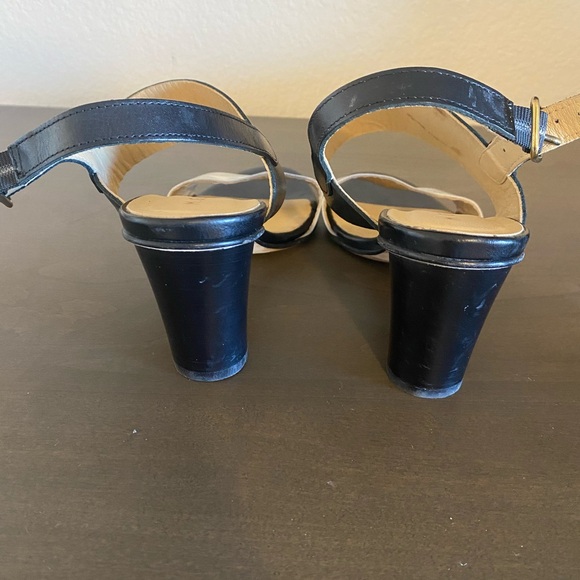 M. Gemi Italian made black and white strap sandal. Thick heel. Size 36 or US 6 - Picture 4 of 10